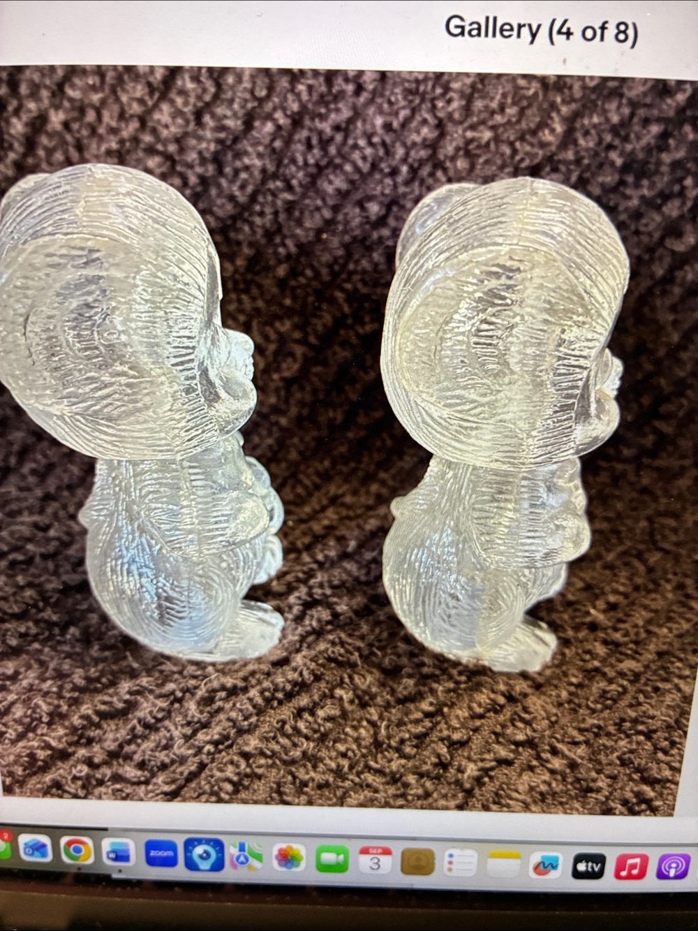 Vintage Clear Plastic Mouse Salt & Pepper Shakers Pair Anapomorphic - Picture 4 of 8
